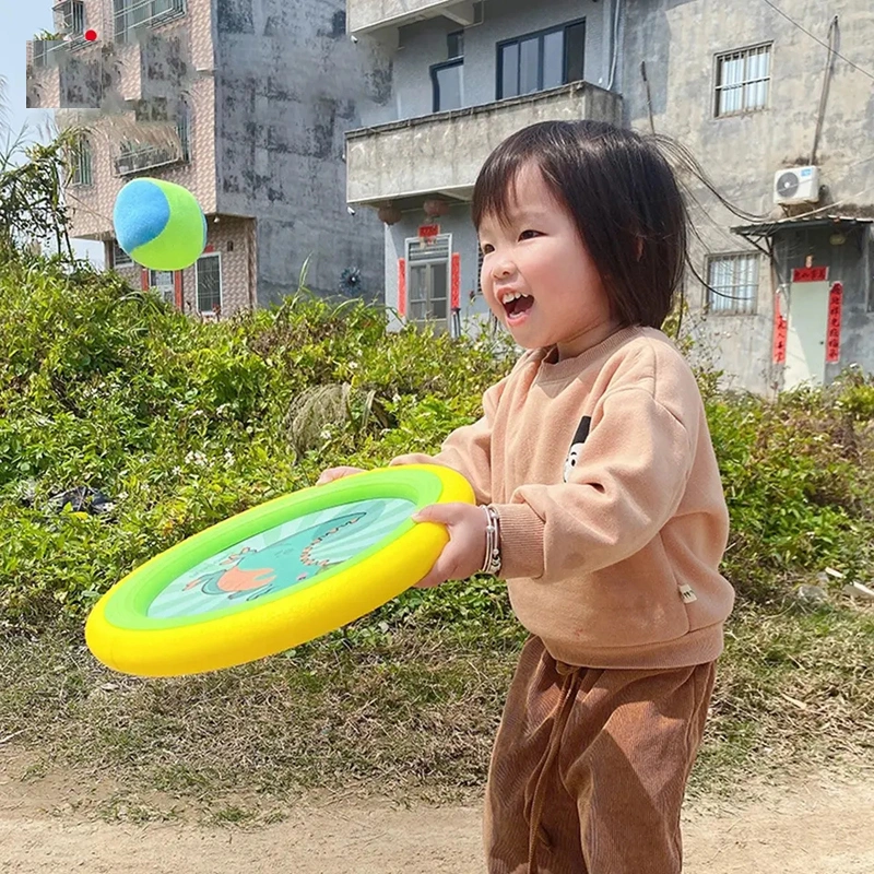 Wholesale Parent-Child Interactive Children Toys Kids Interesting Outdoor Sports Colorful Throwing Ball Hand Game Flying Disc Bouncing Ball